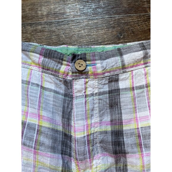 Tommy Bahama Relax Linen Shorts Men's 42 Plaid - Picture 9 of 11